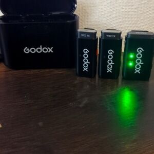 Never used Godox black wireless microphones.